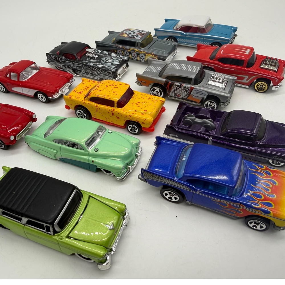 Hot Wheels Matchbox Diecast Car Lot 57 Chevy Cadillac Corvette 12pc Used